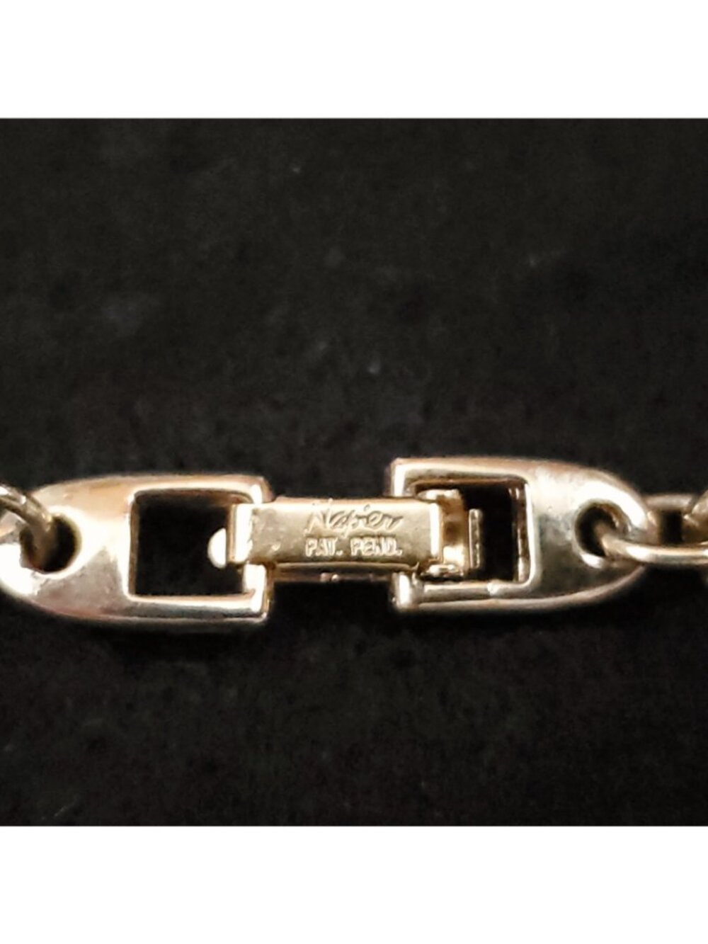 Vintage Napier Necklace Gold Tone Cuban Link 23" 3/8" - Picture 5 of 9